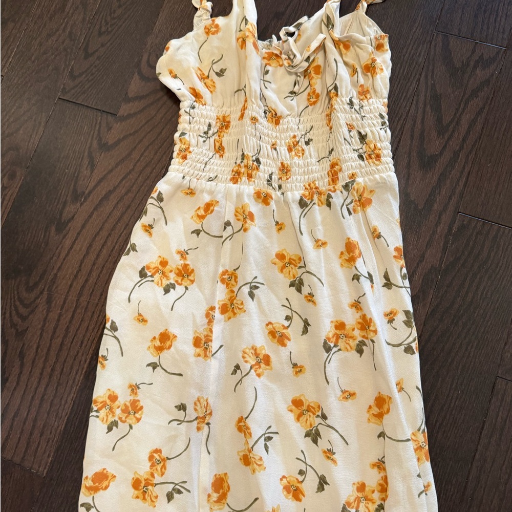 Reformation Floral Sundress with yellow Flowers